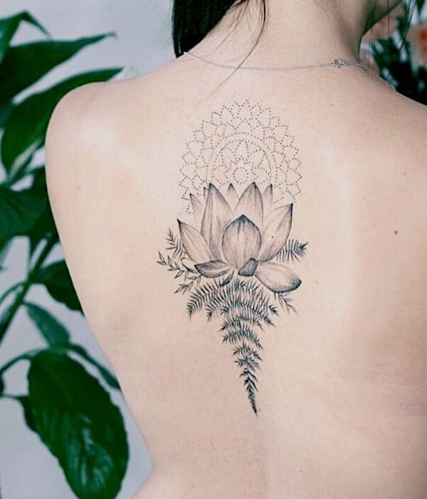 Floral Forearm Hollow Back Pose Tattoo