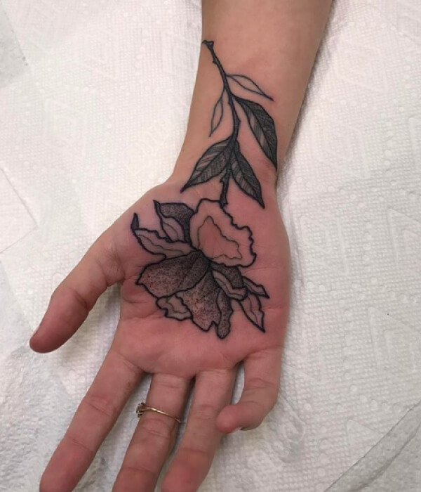 Flower Palm Tattoo