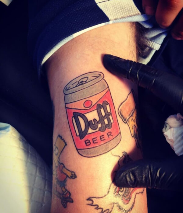 Forearm Beer Can Tattoo ideas