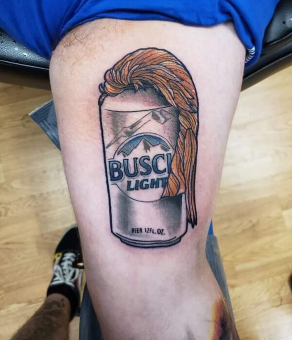 Forearm Beer Can Tattoo