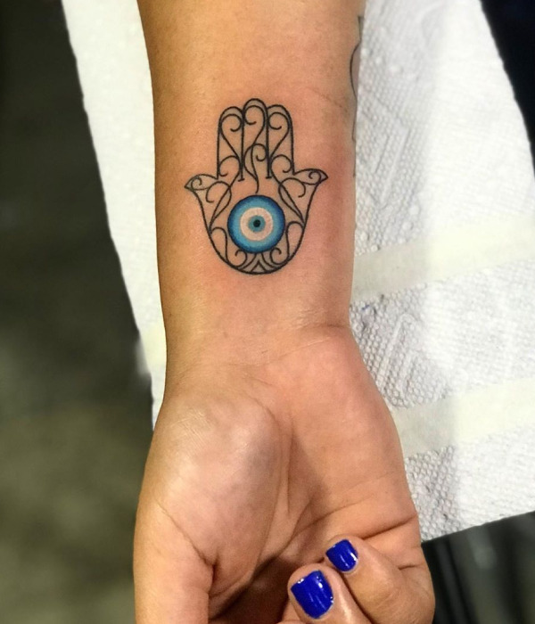 Protective Charm Nazar  Evil Eye Tattoo Guide With Meanings  Tattoo  Stylist