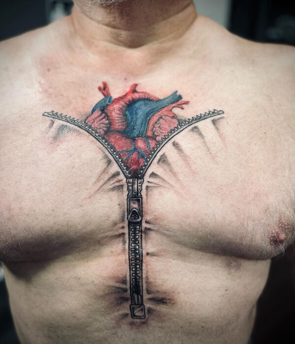 Heart Zipper Tattoo ideas