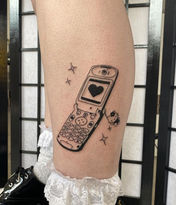 Hello Kitty Cell Phone Tattoo