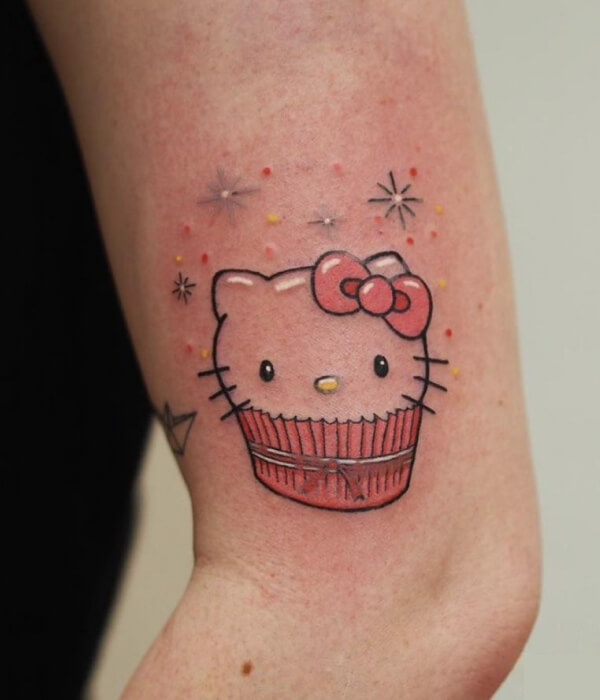 Hello Kitty Cupcake Tattoo
