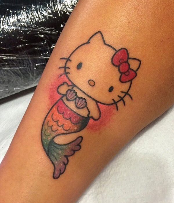 Hello Kitty Mermaid Tattoo