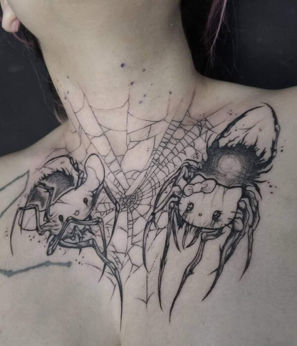 Hello Kitty Spider Tattoo ideas