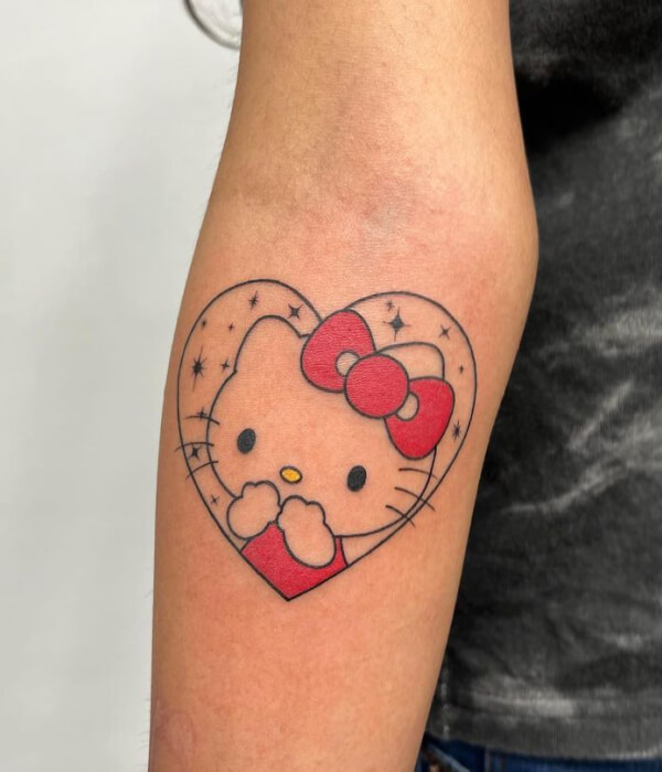 Hello Kitty Tattoo With Heart ideas