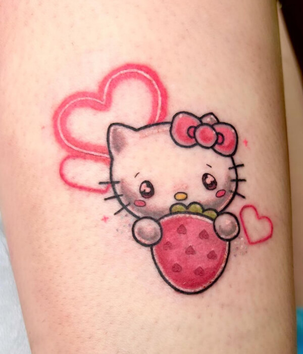 Hello Kitty Tattoo With Heart