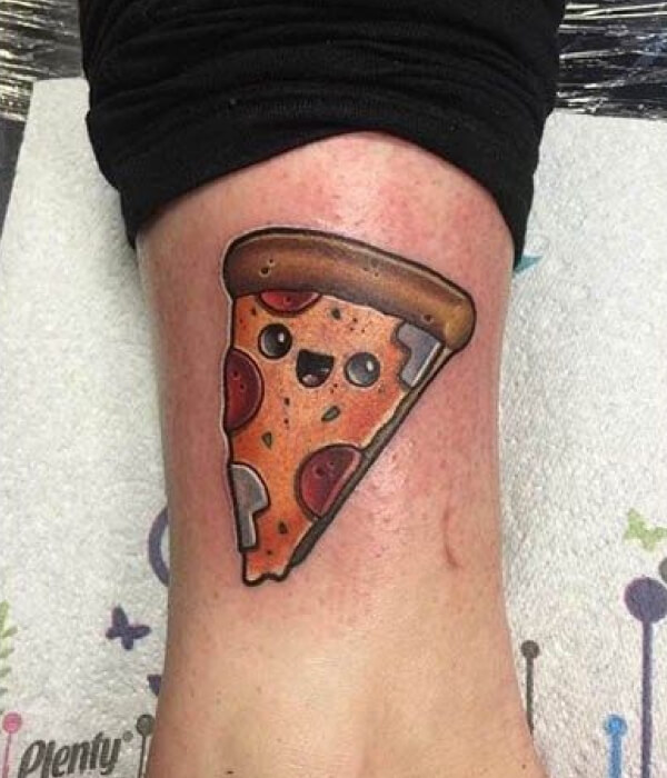 Hello Kitty Tattoo With Pizza Slice ideas