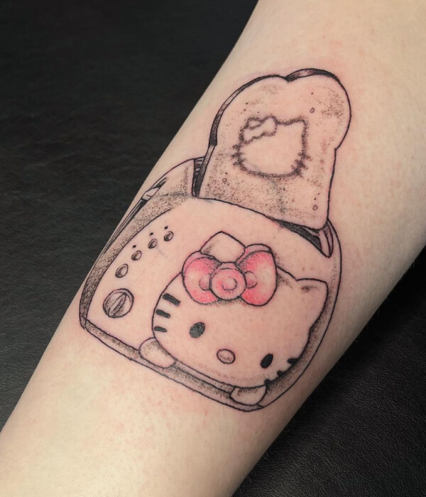 Hello Kitty Toaster Tattoo