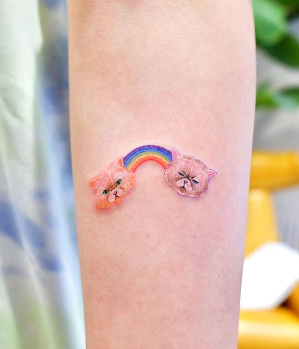 Minimalist Rainbow Tattoo