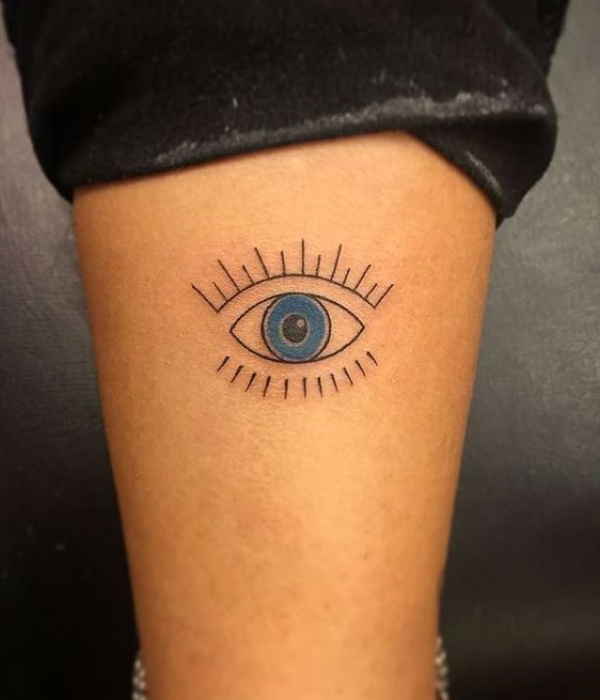 Minimalistic Evil Eye Tattoo