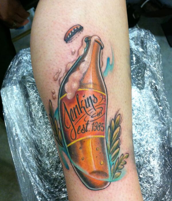 Old School Beer Can Tattoo ideas