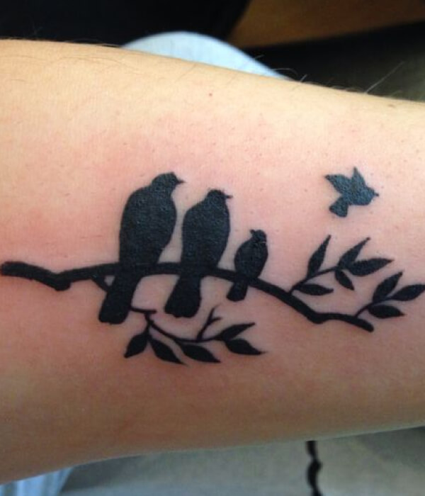 Parent-Child Swift Bird Tattoo