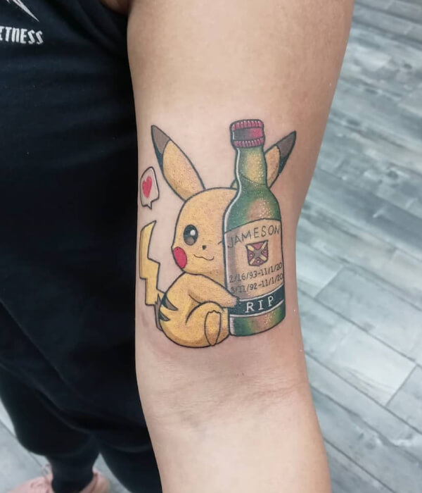 Pokemon Beer Can Tattoo