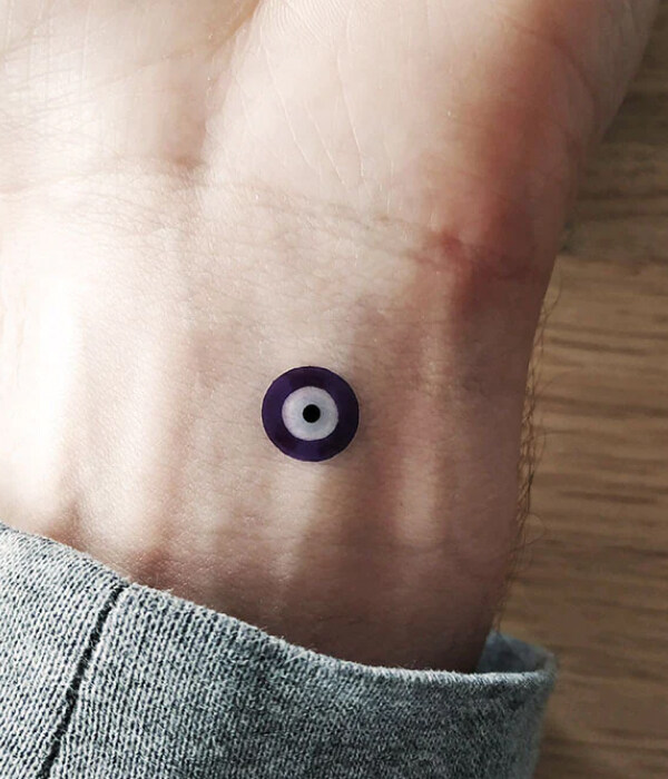 Purple Evil Eye Tattoo design