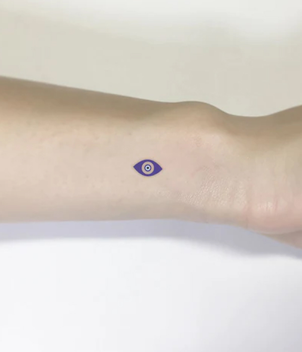 Purple Evil Eye Tattoo