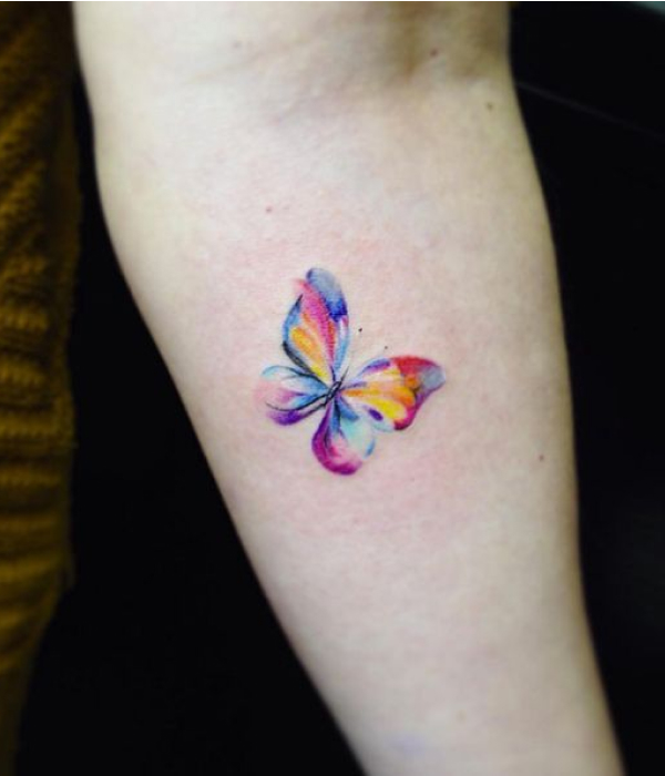 Rainbow Butterfly Tattoo Ideas