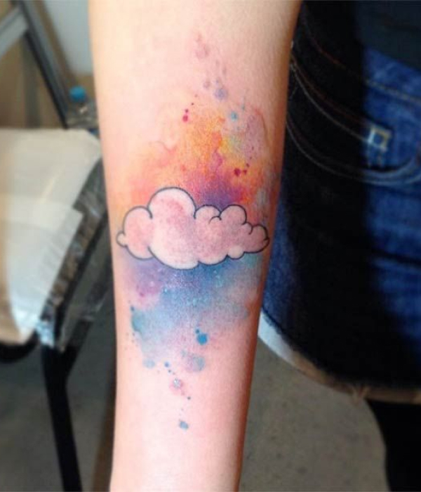 Rainbow Cloud Tattoo Ideas