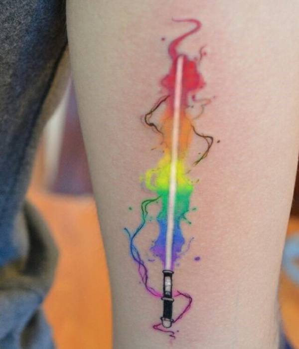 Rainbow Colour Tattoo