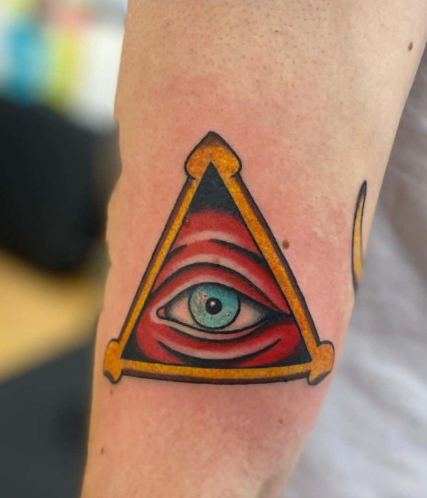 Red Evil Eye Tattoo