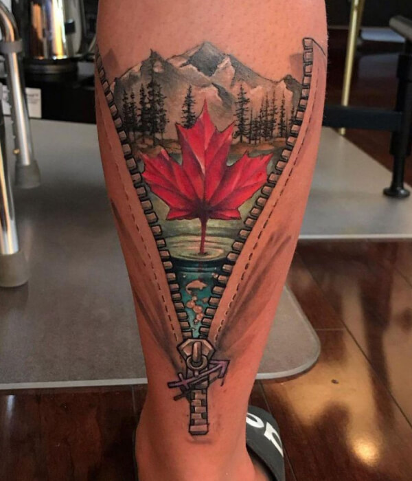 Scenic Zipper Tattoo