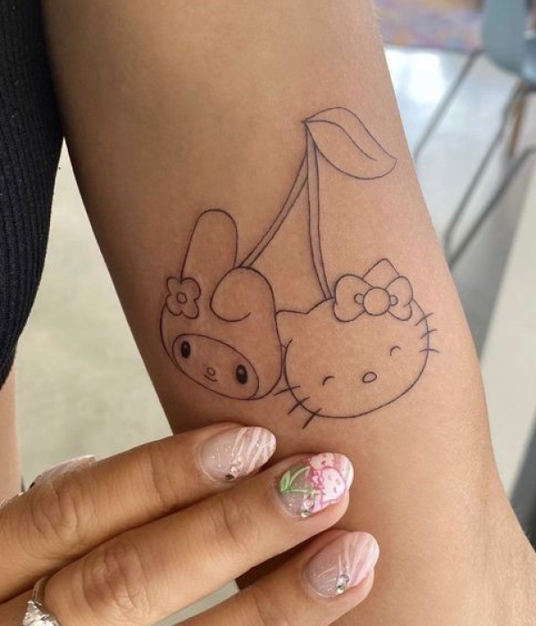 Simple Hello Kitty Tattoo ideas