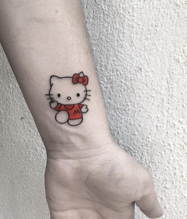 Simple Hello Kitty Tattoo
