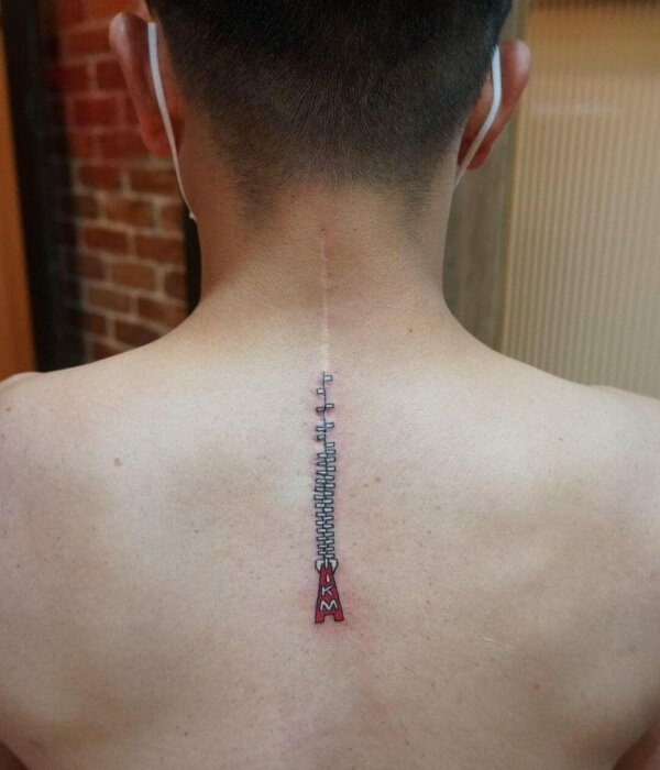 Simple Zipper Tattoo