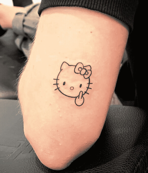 Small Hello Kitty Tattoo