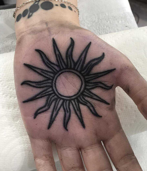 Sun Palm Tattoo