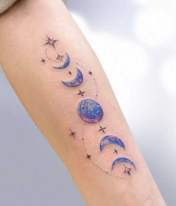 The Phases of the Moon Tattoo Ideas