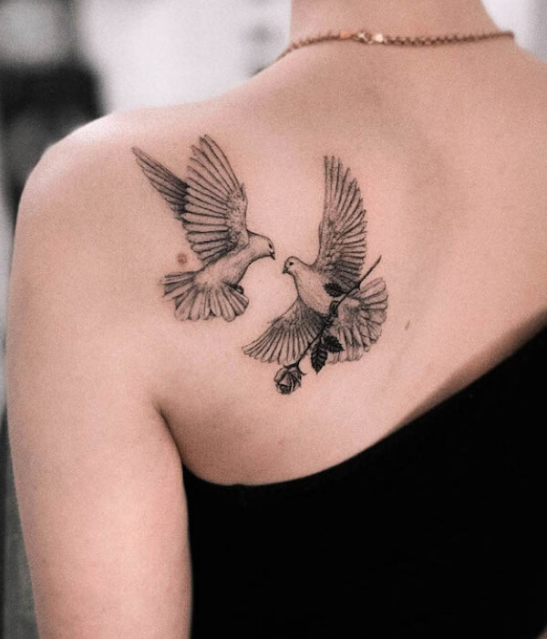 Two Swifts Flying Together Tattoo