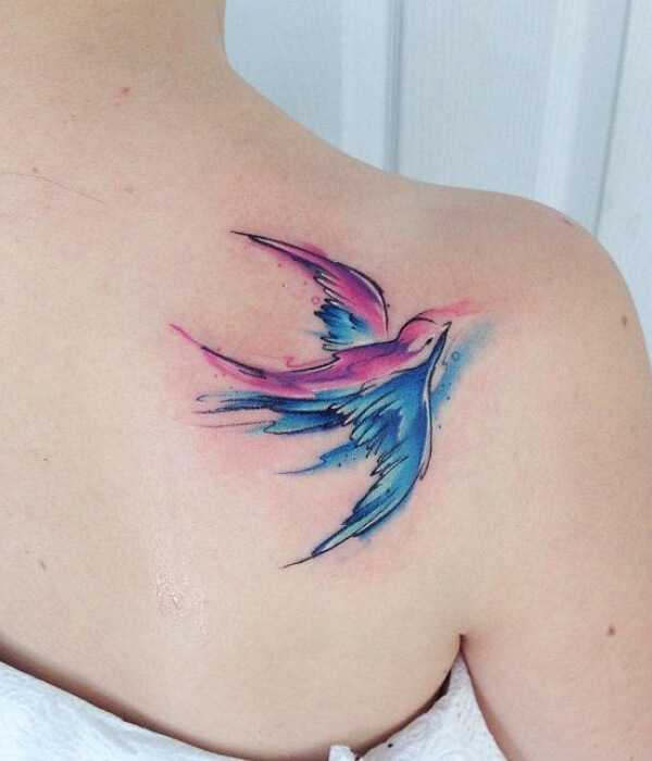 Watercolor Swift Tattoo