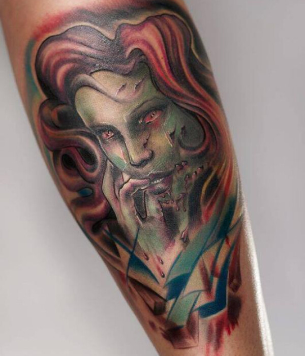 Zombie Pin-Up Girl Tattoo design