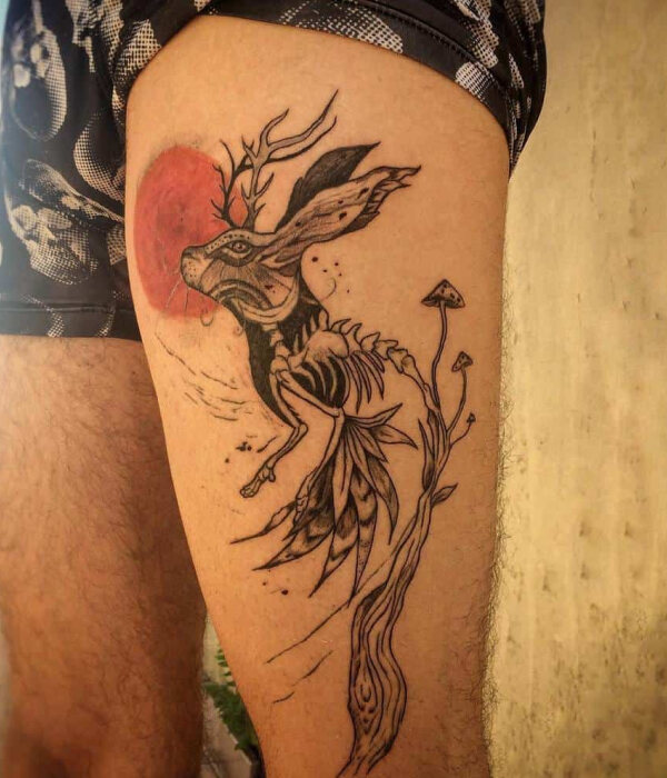 Zombie Rabbit Tattoo design