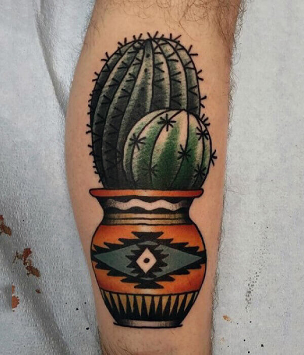 3D Cactus Tattoo