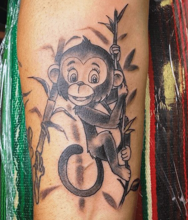 Animated Monkey Tattoo