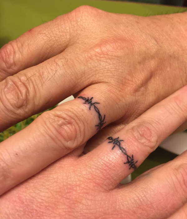 Barbed Wire Ring Tattoo