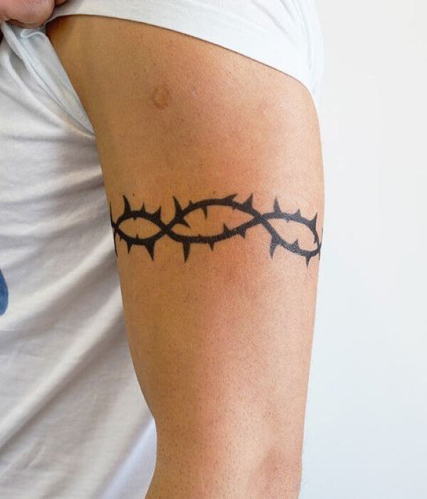 Barbed Wire Wrist Tattoo Idea