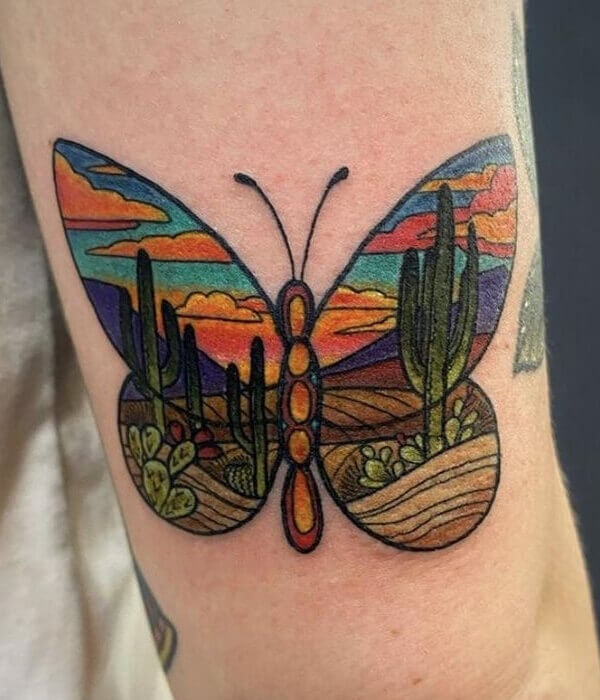 Butterfly Cactus Tattoo ideas