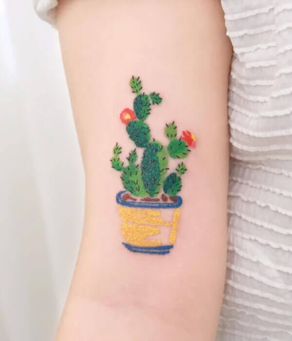 Cactus Tattoo Small Design