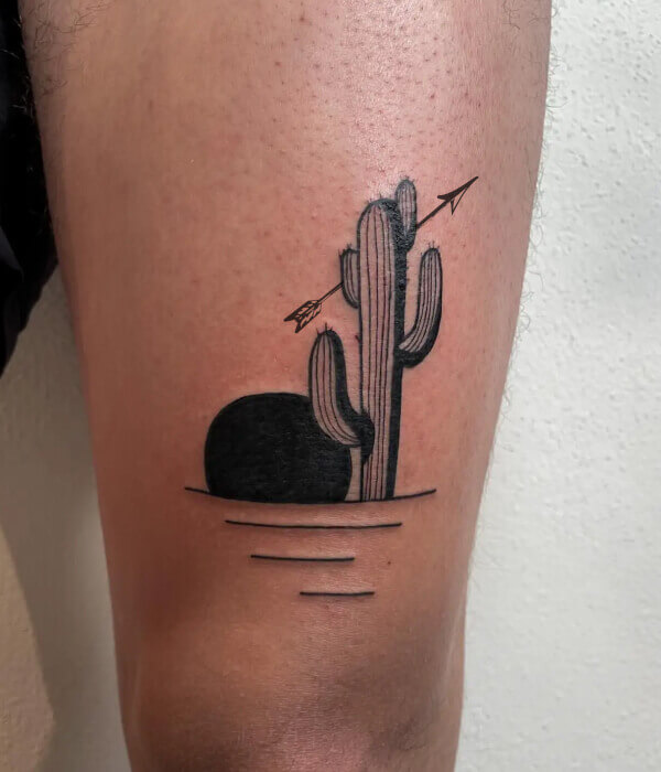 Cactus Tattoo With Arrows ideas