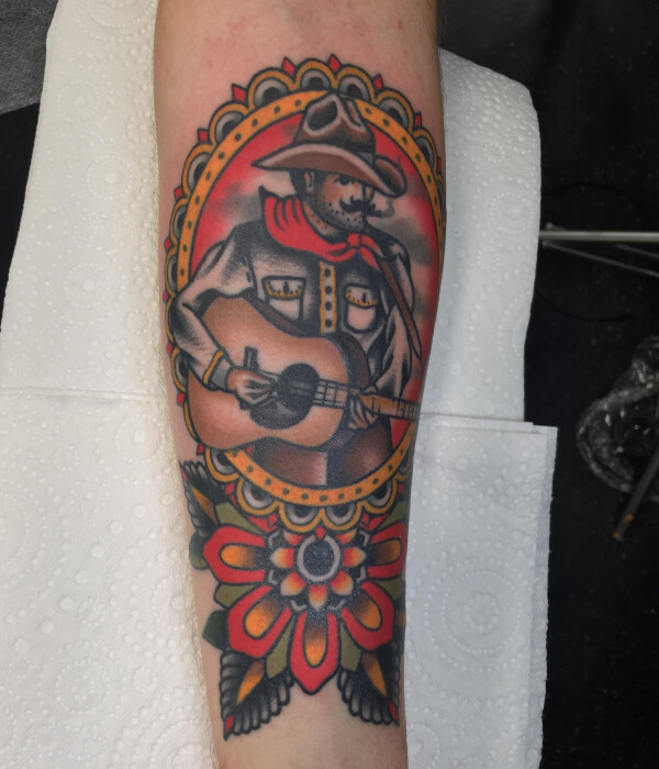 Cowboy Tattoo Sleeve American Traditional ideas