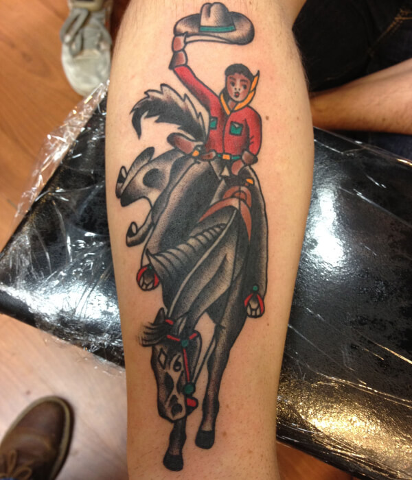 Cowboy Tattoo Sleeve American Traditional