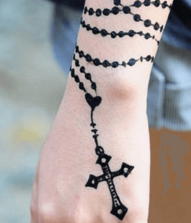 Stunning Rosary Tattoo Designs with Meanings