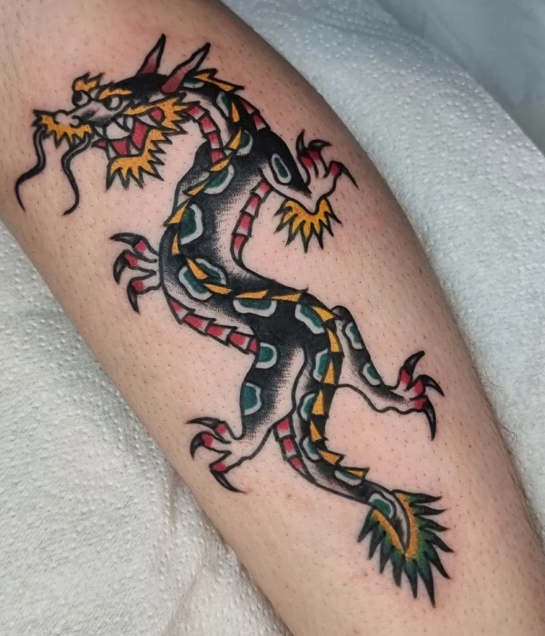 Dragon Tattoo Sleeve American Traditional deas