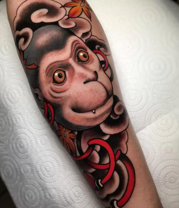 Japanese Monkey Tattoo