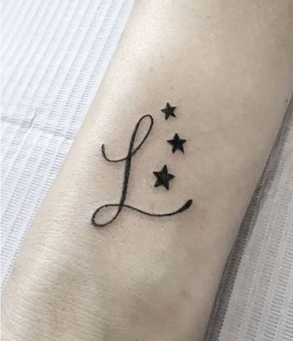 Letter L and Personal Growth Tattoo Design