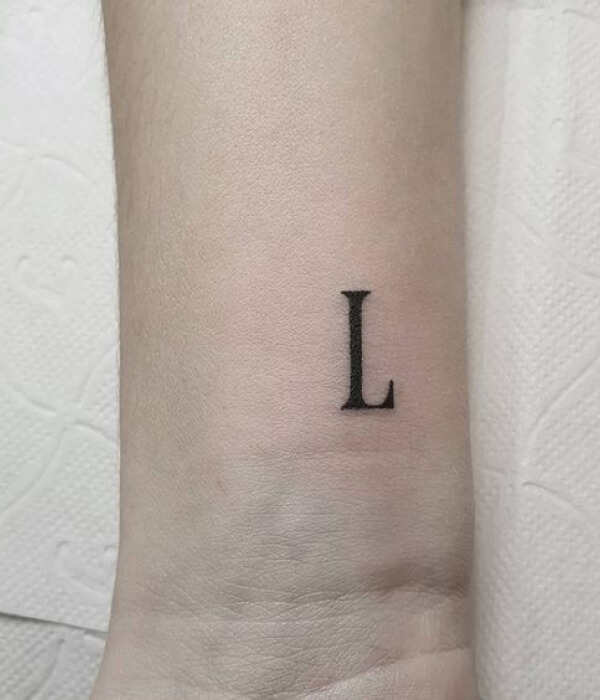 Literary Letter L Tattoo